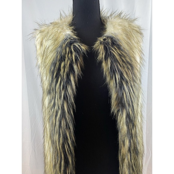 Forever‎ 21 Faux Fur Open Front Vest Juniors Size Small - Picture 1 of 9
